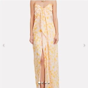 SIGNIFICANT OTHER Leona Tropical Print Strapless Dress Size US 8